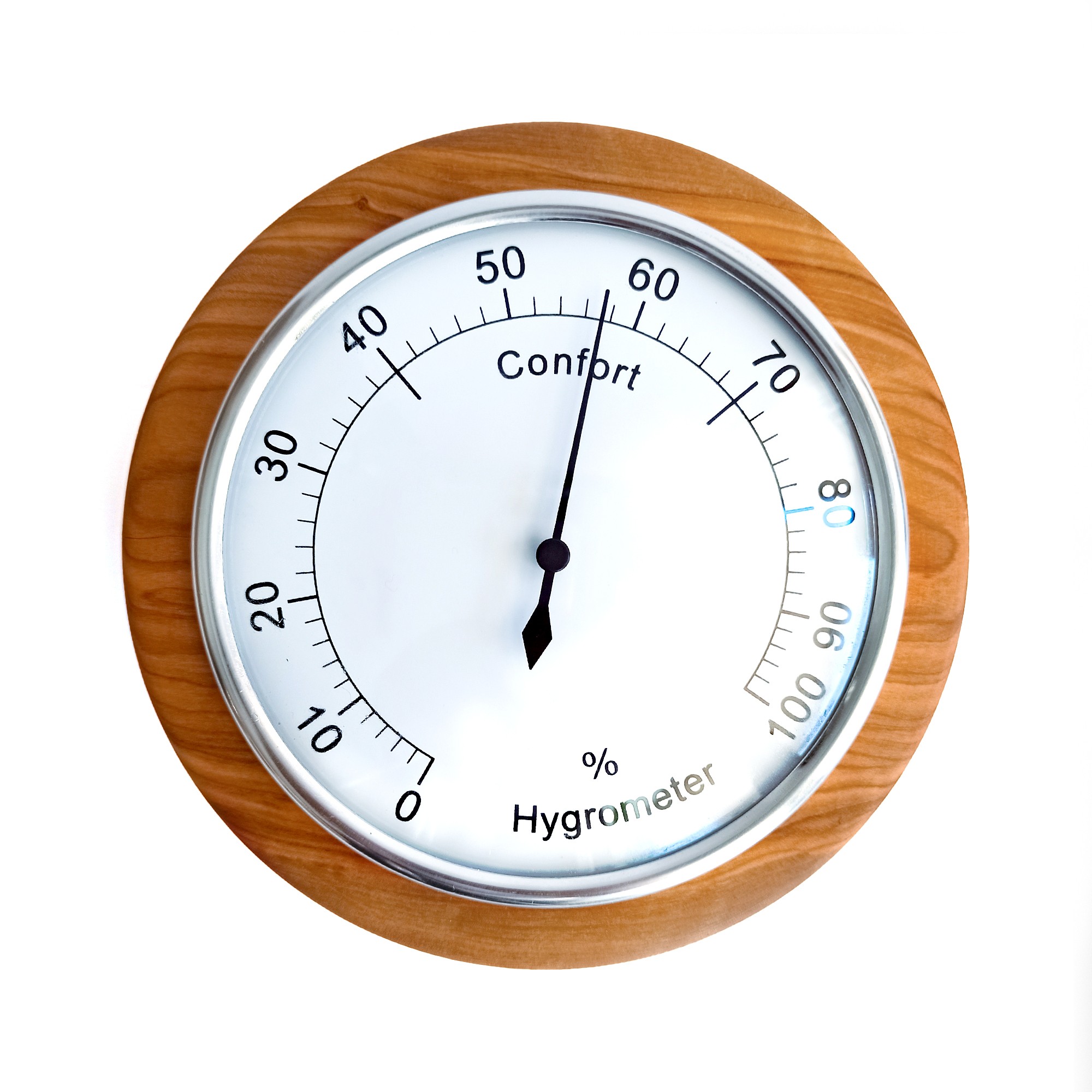 Olive Wood Craft Hanged Hygrometer Small