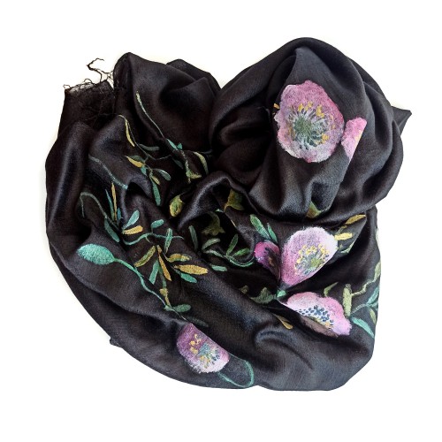 Silk Shawl Handpainted-image2-900