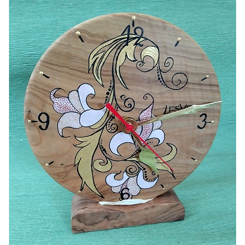  Painted table Clock with German mechanism-image2-999