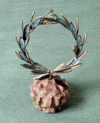 Στεφάνι Από Φυσικό Κλαδί Ελιάς Eπιχρυσωμένο Με Χρυσό 24Κ-image2-297