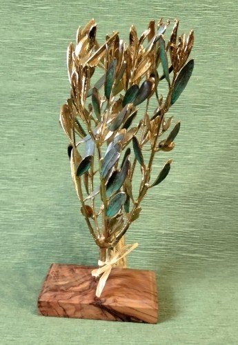 Φυσικό Κλαδί Ελιάς Επιχρυσωμένο Με Χρυσό 24Κ-image2-299