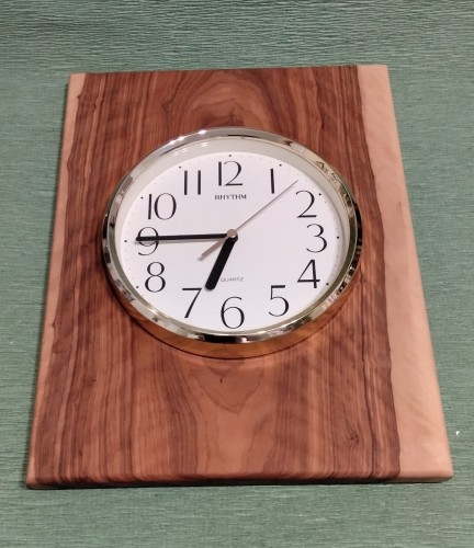 Olive wood wall clock-image2-515