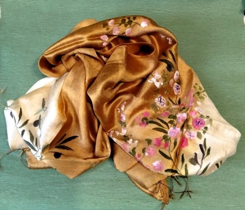 Hand-painted silk scarf-image2-824