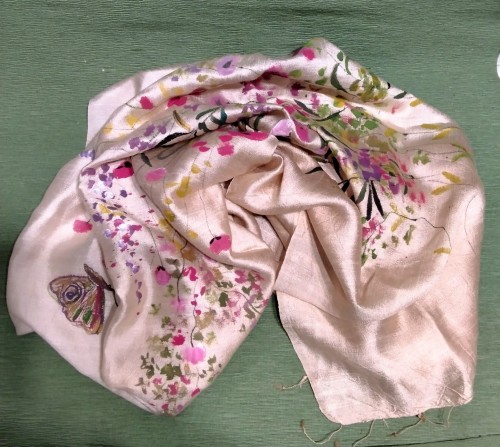 Hand-painted silk scarf-image2-829