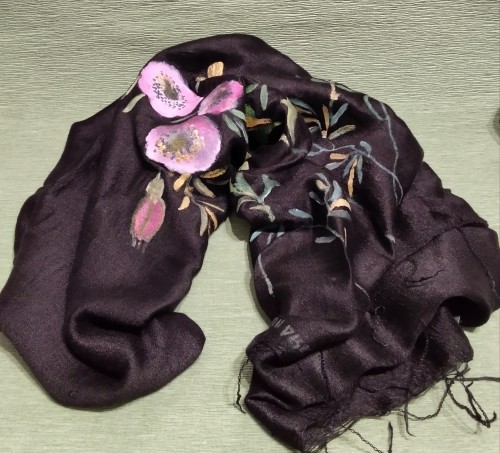 Hand-painted silk scarf-image2-832