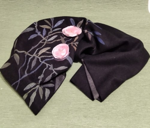 Cashmere Scarf, very warm, double sided, Hand-painted -image2-1037