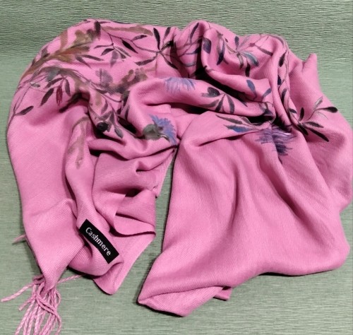 Cashmere Shawl Hand-painted -image2-935
