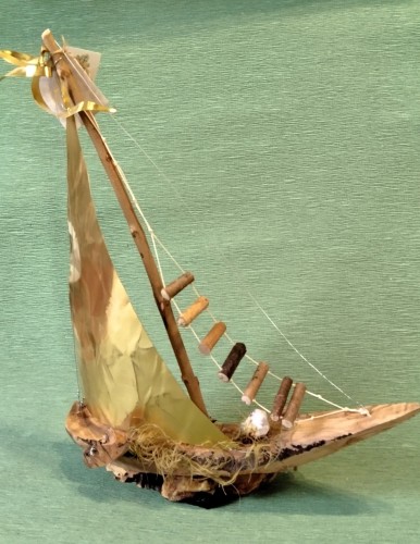 Καράβι Ιστιοφόρο με μπρούτζινα πανιά -image2-702