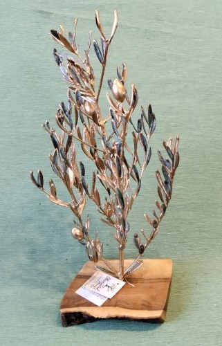 Natural olive branch ,metallized and gold-plated -image2-416