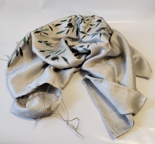 Hand-painted silk scarf 100%-image2-1050