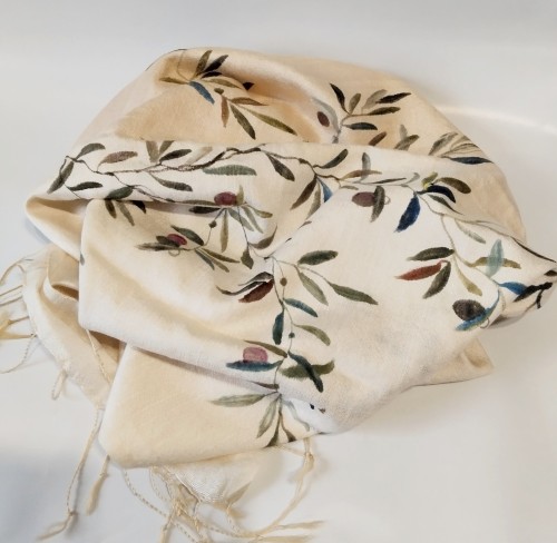 Εσάρπα 100% κασμίρ -μετάξι ζωγραφισμένη στο χέρι, ντεγκραντε -image2-835