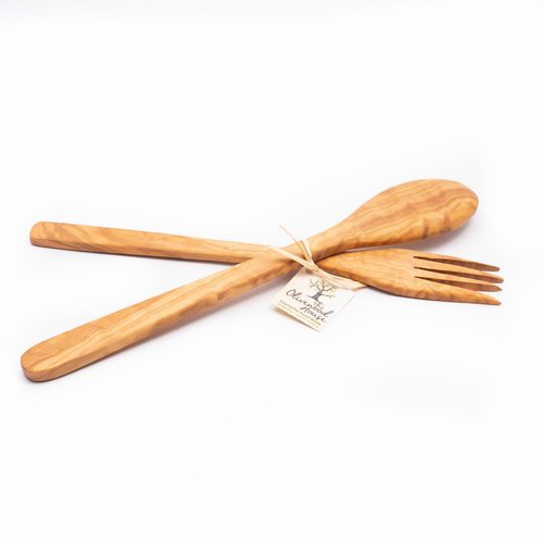 Handcrafted Food Set Spoon-Fork - Big