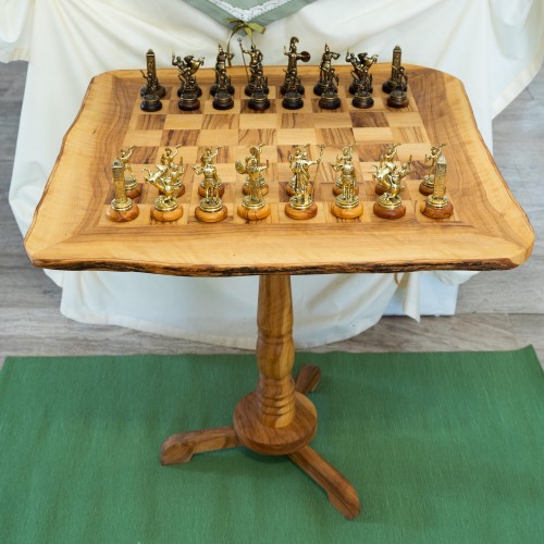 Chess Table With Metal Pawels-image2-578